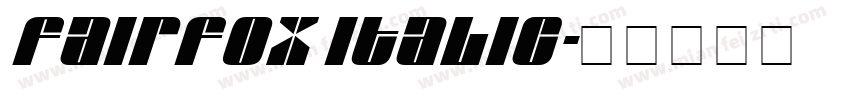 fairfox italic字体转换